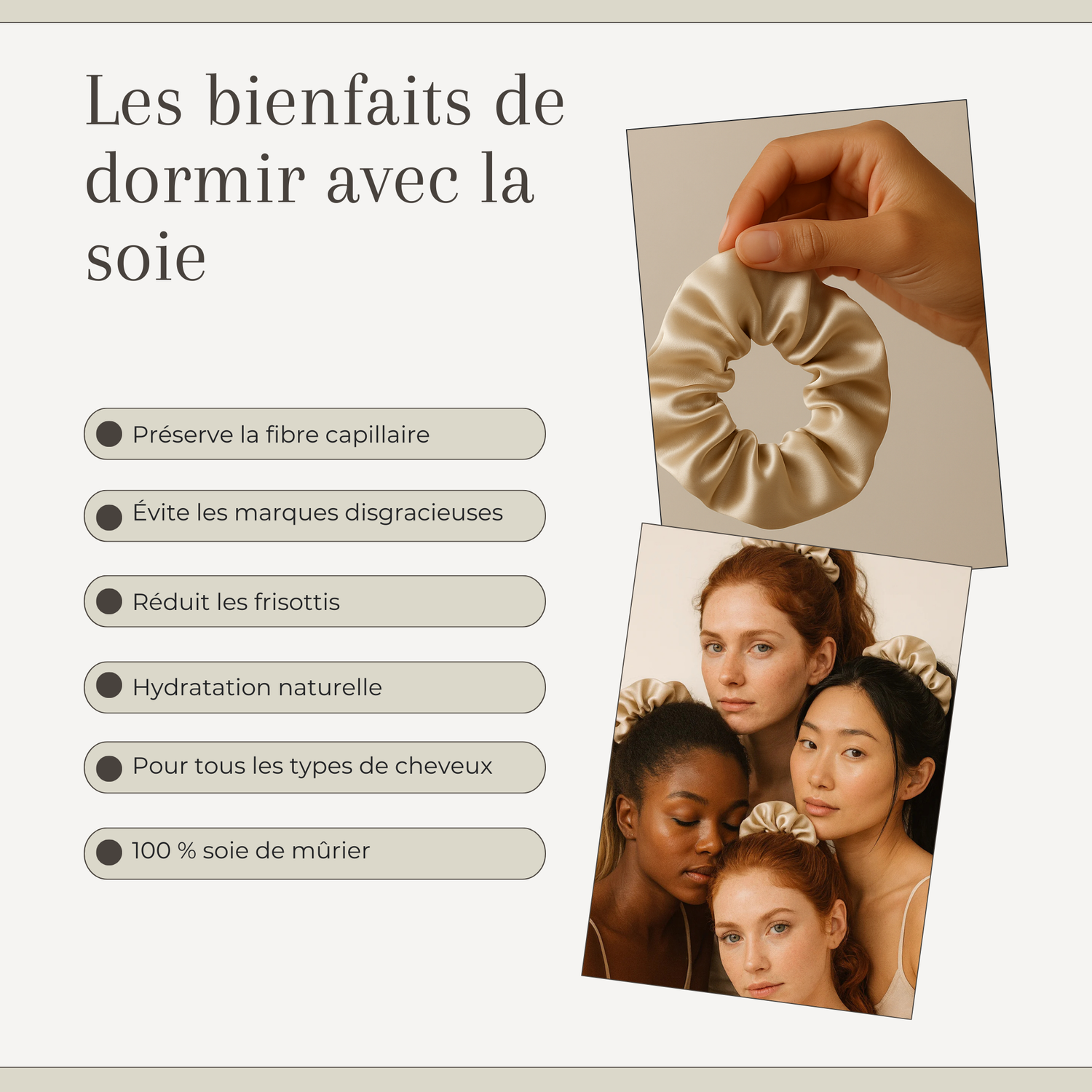 Chouchou 100% Soie de Mûrier